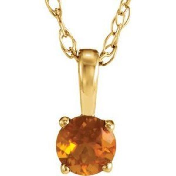 14K Yellow 3 mm Natural CitrineSolitaire 14